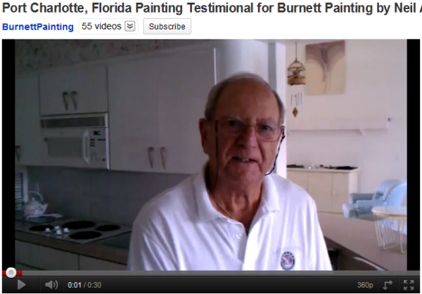 Port Charlotte painting testimonial for Burnett Painting